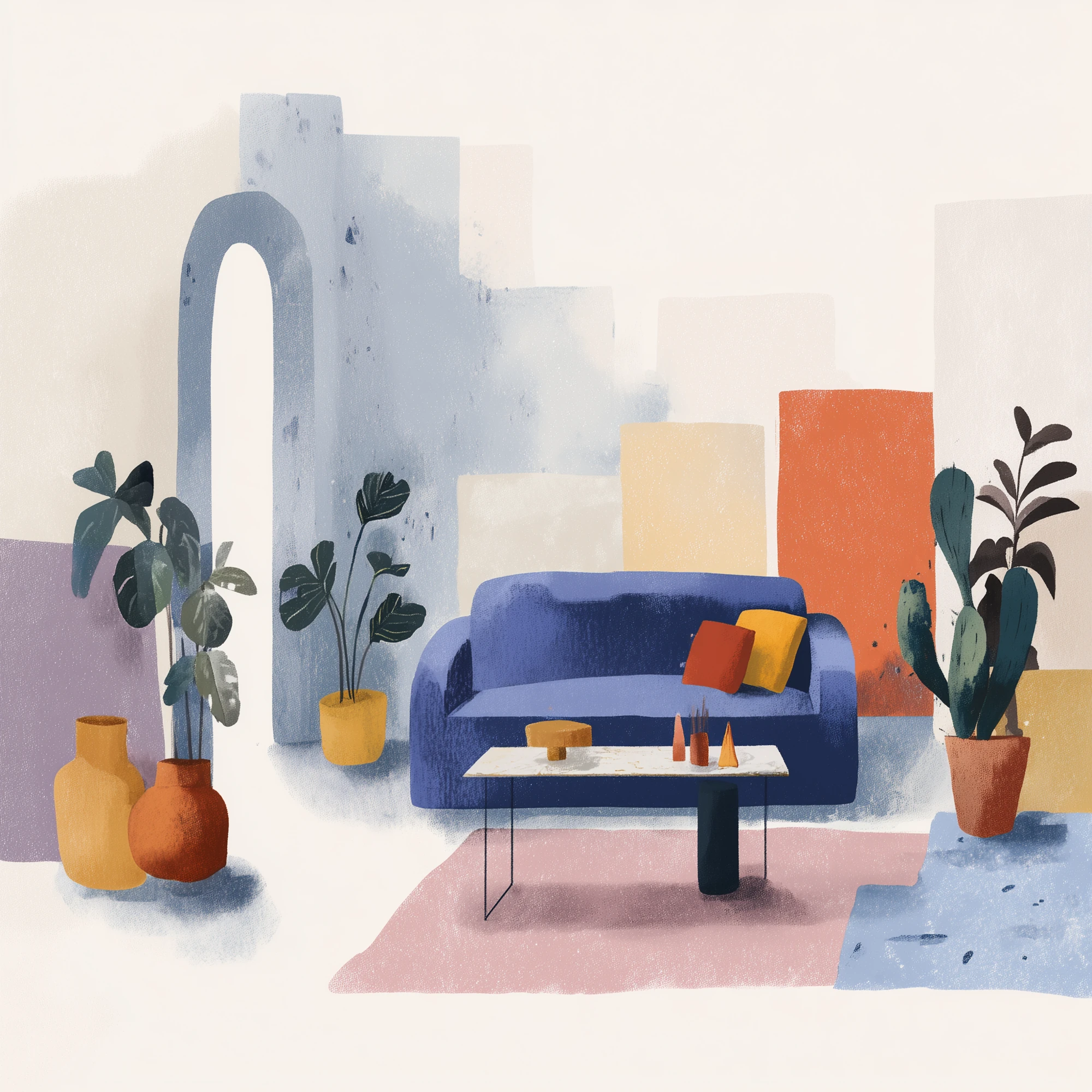 Everyplace illustration of an everyday living space
