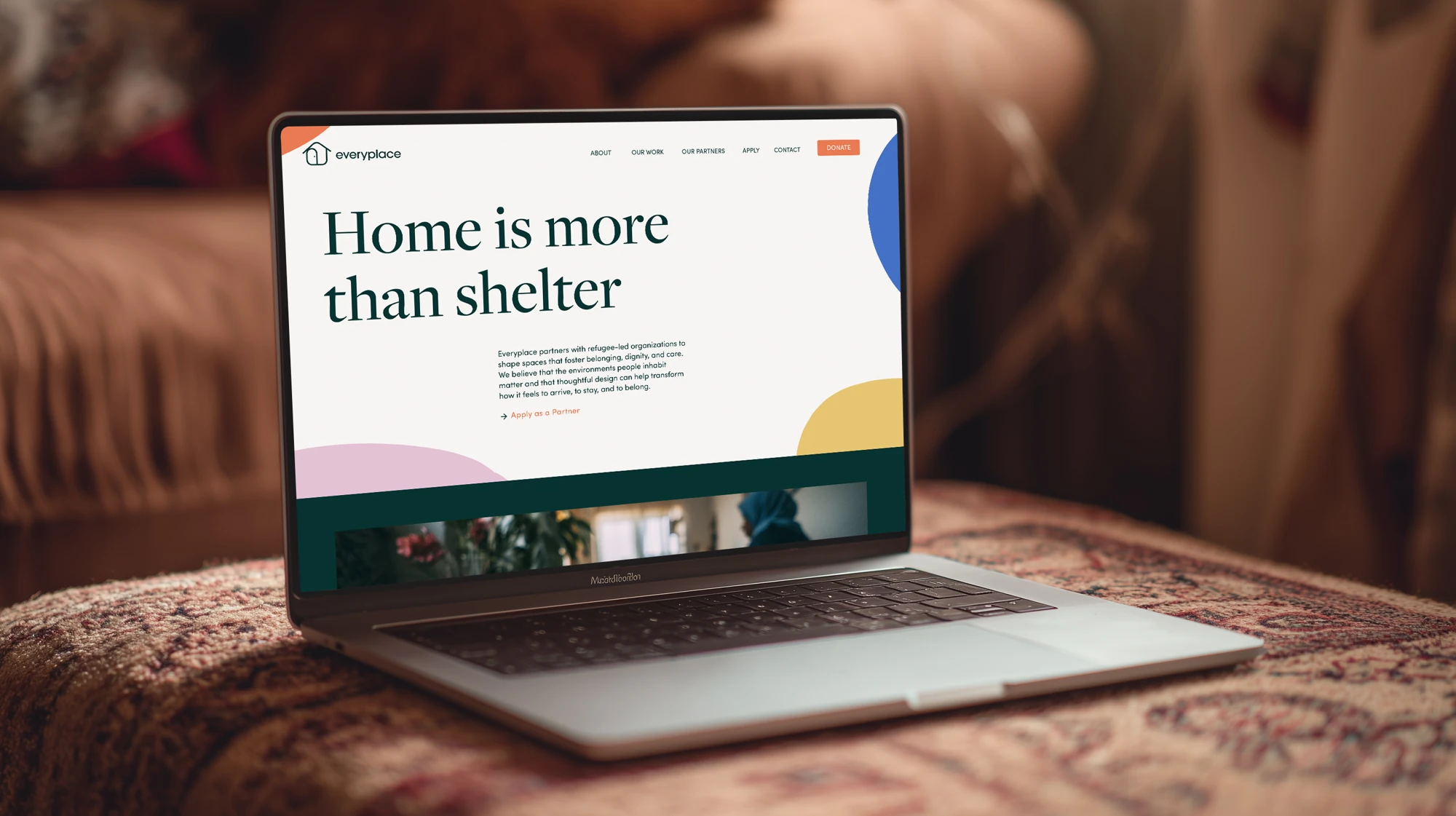 Everyplace website displayed on a laptop