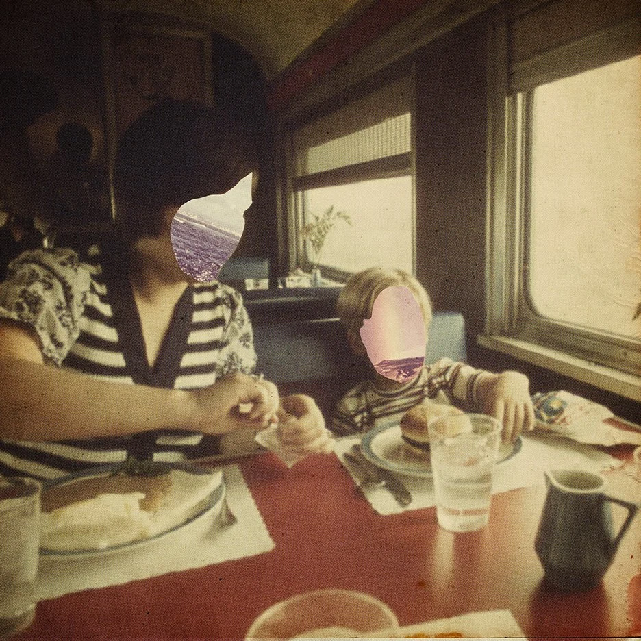 Surreal Freaks campaign photograph of two people seated at a diner table