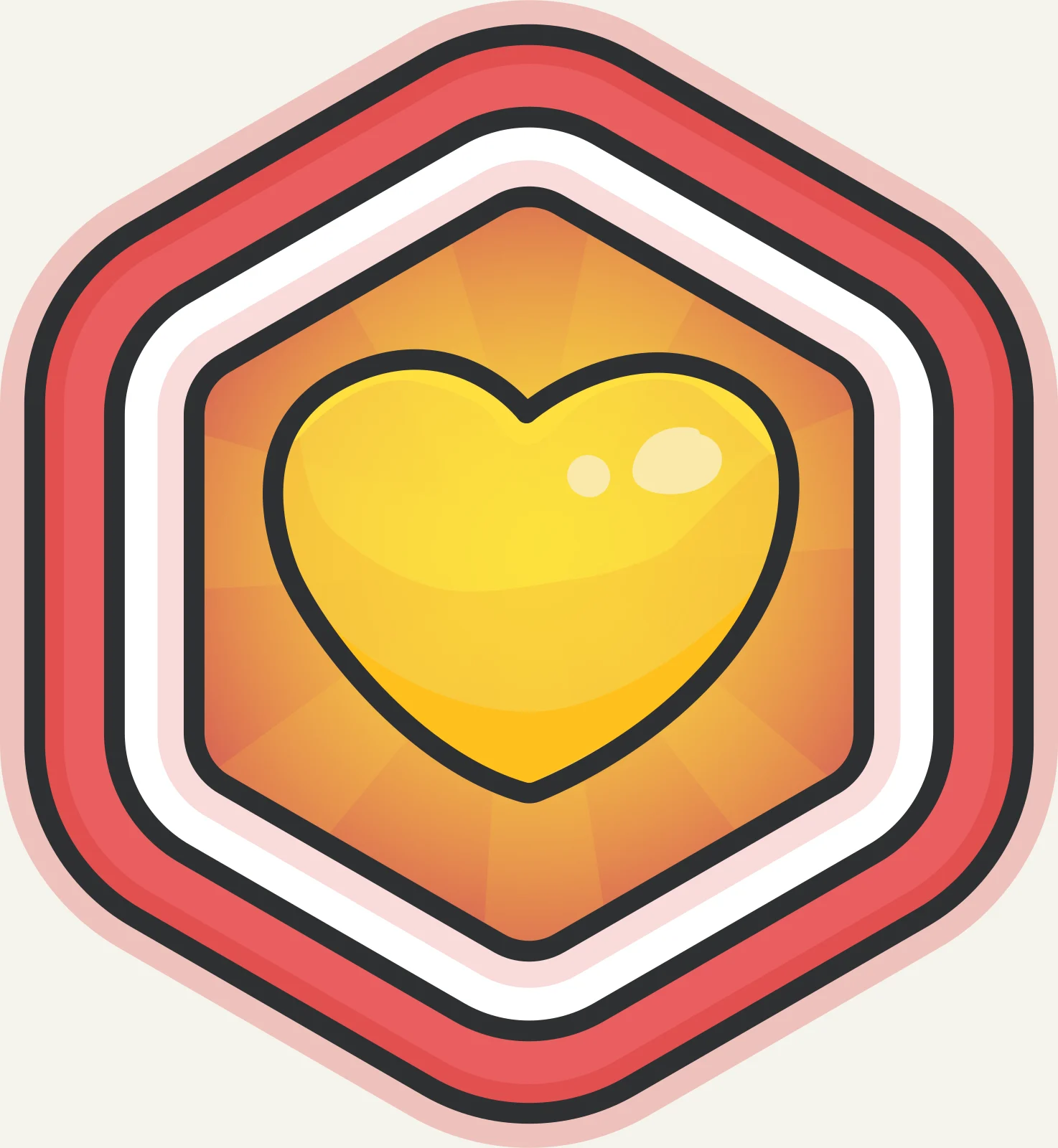 Heart of Gold badge illustration