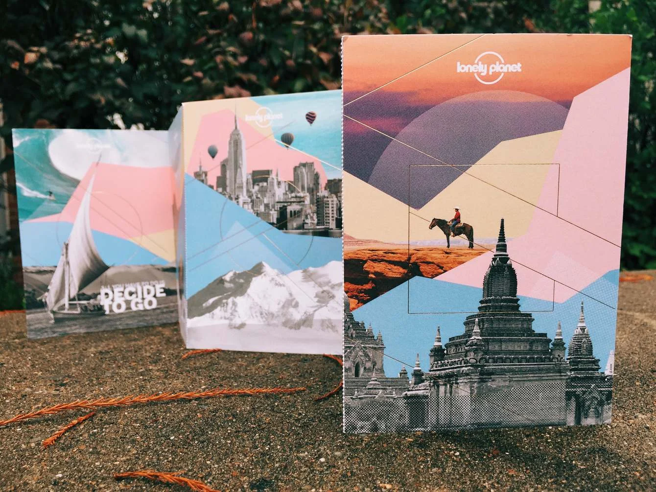 Lonely Planet limited-edition travel postcards and packaging